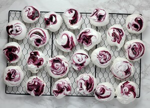 glimmende meringue azijn