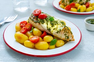 Kipfilet caprese met krieltjes