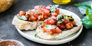 Italiaanse voorgerechten: bruschetta