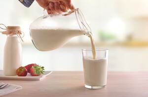 aardbeien melk