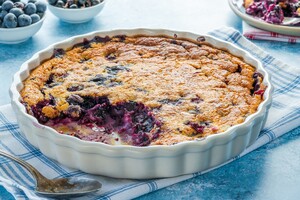 blauwe bessen clafoutis