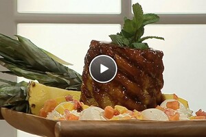 Ananas met toffeesaus