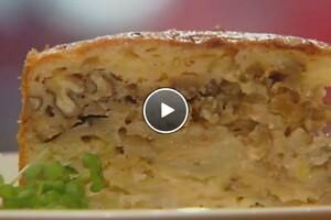 Koolpastei met champignons en walnoten