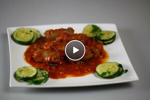 Salsiccie al sugo en Zucchine Fritte