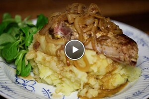 Hete bliksem met mosterdkarbonades