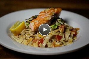 Courgettekoekjes met zalm