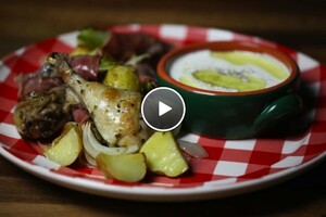 Citroenkip met aardappels uit de oven