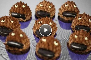 Chocolade Cookie Monster Cupcake