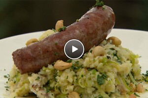 Stamppot met spekjes en cashewnoten