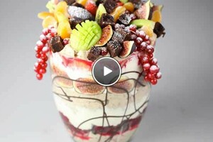 Kastanje-mandarijntrifle