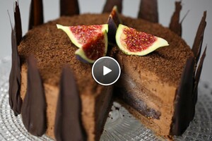 Taart van chocolade, Rhonewijn en vijgen