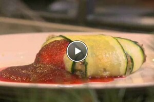 Courgettemedaillon met bietensaus