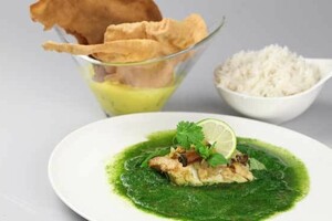 Groene viscurry