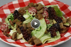 Salade met gerookte kip en boerendressing