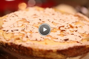Krokante perentaart
