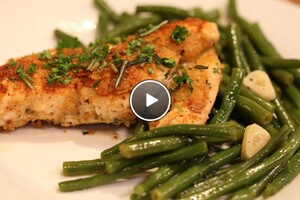 Petti di pollo inpannati (gepaneerde kip) & fagioli verdi (haricots verts)