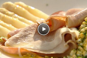 Asperge Flamande (klassieke asperges) met beenham