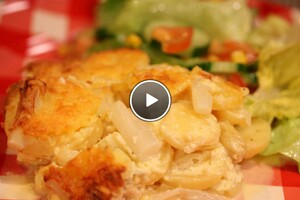 Romige ovenschotel met witte asperges