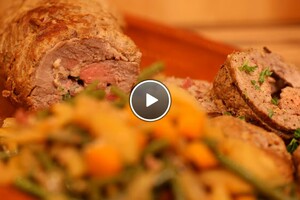 Arrotolato di vitello con Verdure (kalfsrollade met groente)