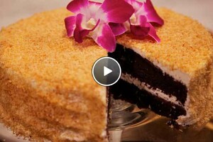 Tropische chocolade-kokostaart