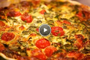Clafoutis met tomaatjes en feta