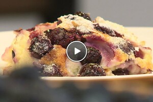 Clafoutis van blauwe bessen