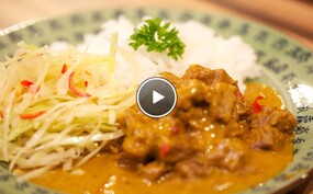 Molukse Rendang en gefruite kool