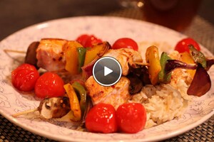 Viskebab met Turkse pilav