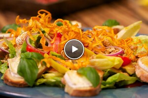 Salade chevre chaud