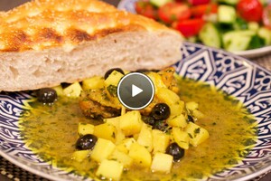 Tajine kip met citroenen en olijven