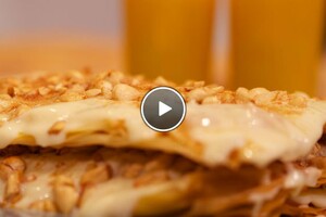 Bastilla au lait met sinaasappel-oranjebloesemsmoothie