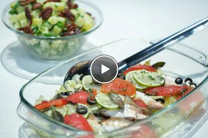 Rode Poon uit de oven met venkel en aardappelsalade