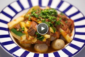 Stoofschotel van rund en courgette