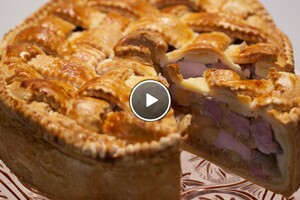 Kip-bacon pie met appel