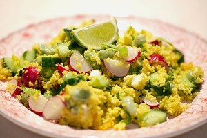 Couscous met abrikozen en geitenkaas