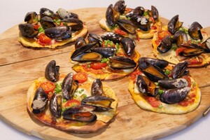 Mini-mosselpizza's