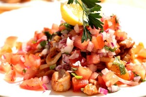 Gebakken lamsbout met tomatensalsa