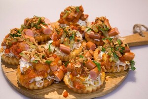 Hartige hotdog-gebakjes