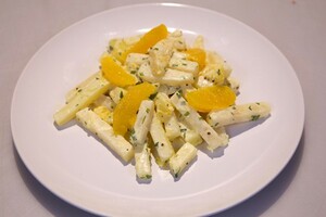 Knolsalade met dragon en sinaasappel