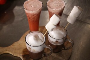 Kerstsmoothie en kindercappuccino