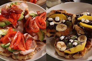 Flatbreads met zoete en hartige toppings