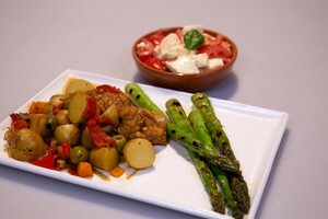 In marsala gestoofde zeeduivel (rana pescatrice stufata al marsala)