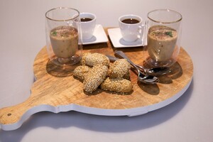 Biscotti regina (koninginnenkoekjes) e crema di ricotta al caffé (met ricottacrème)