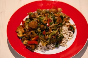 Gemarineerde kip uit de wok