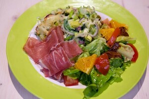 Preiclafoutis met vijgensalade