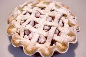 Warme aardbeien-peperpie
