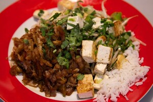 Sesamtofu met Chinese kool
