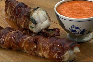Zeeduivel met parmaham