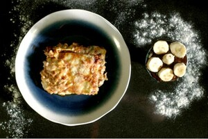 Lasagne en bittere chocolade en banaandessert