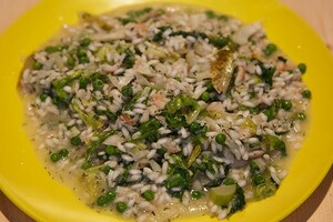 Gerookte forelrisotto